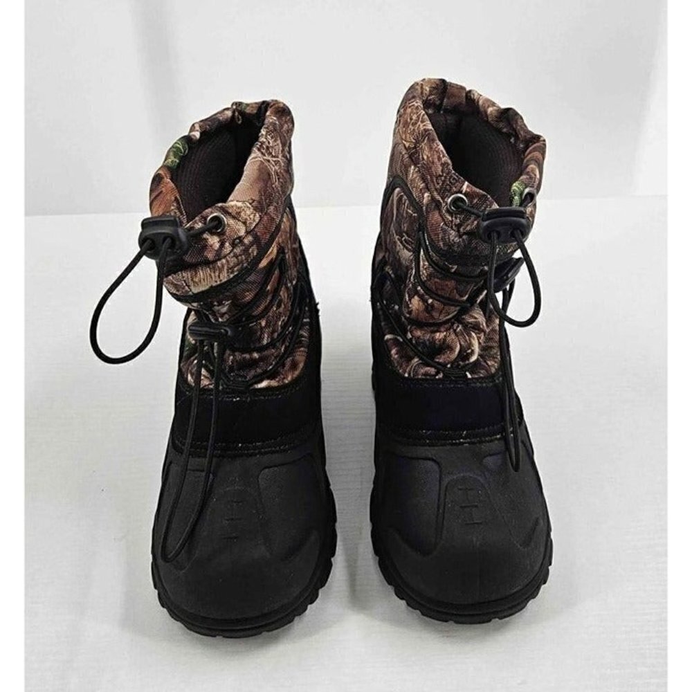 Itasca Boys The Hound Pac Black Brown Camo Mid Calf Bungee Duck Boot Sz 1